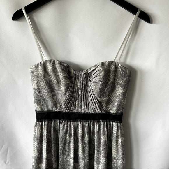 BCBGMaxAzria Women's Amber Column Ebony Blue Combo Strapless Maxi Gown Size 2 - Picture 2 of 9